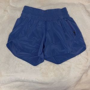 Lavender Lululemon Track That Mid Rise 4” Inseam Shorts.